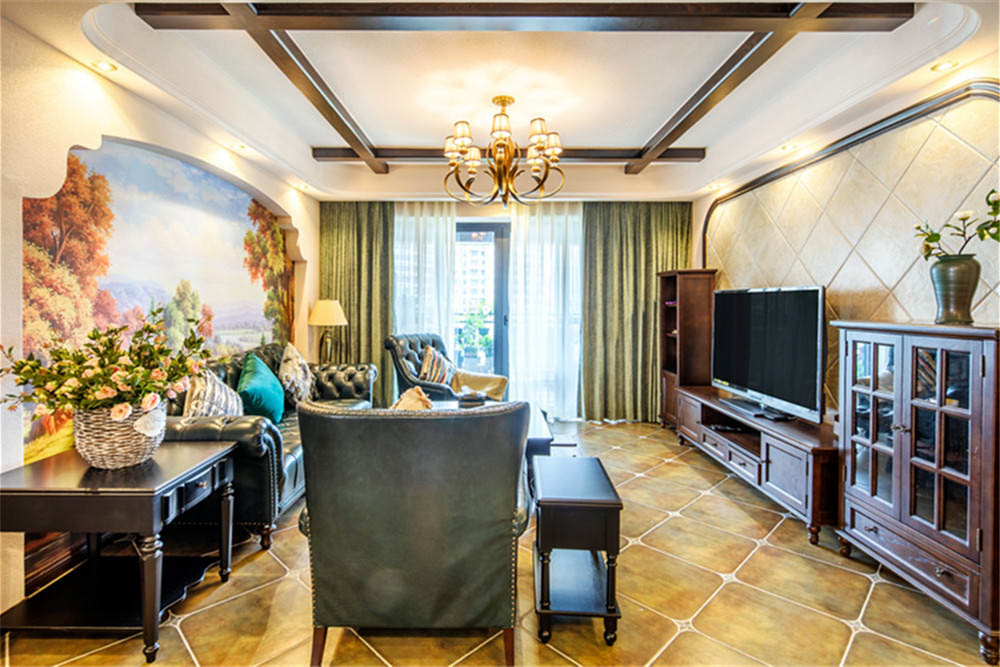 嘉興101-200平米田園風格啟達東海岸室內(nèi)裝修設(shè)計案例