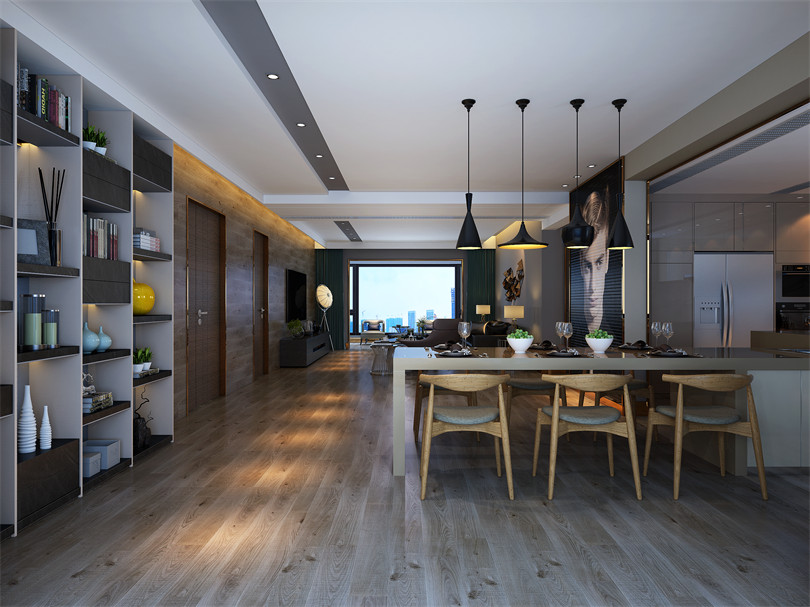 廣州101-200平米輕奢風格金域藍灣家裝設(shè)計案例