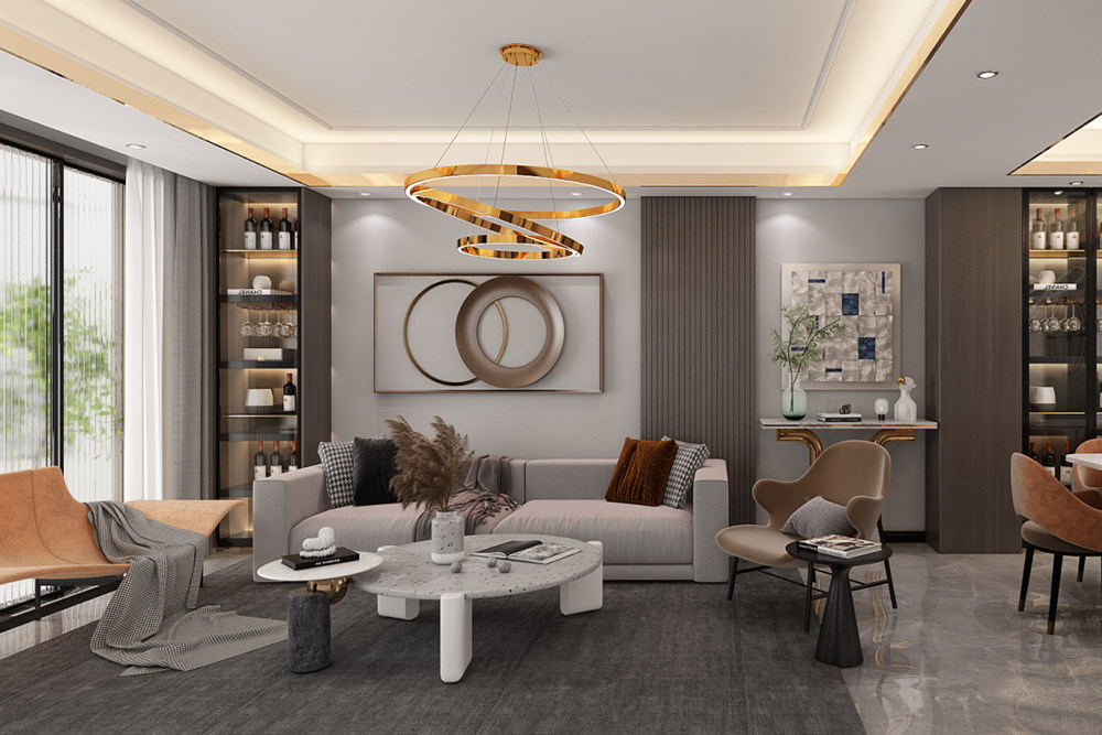 連云港201-300平米輕奢風格上海之春家裝設(shè)計效果圖