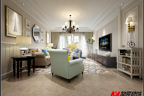 梧州101-200平米美式風格卡地亞室內(nèi)設(shè)計效果圖