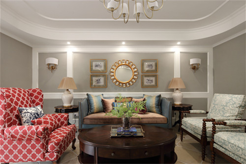 德陽101-200平米美式風格瑞琪曼裝修設(shè)計效果圖