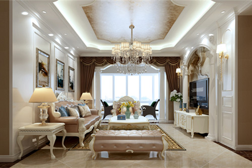 德陽101-200平米歐式風(fēng)格乾坤天悅裝修設(shè)計(jì)效果圖