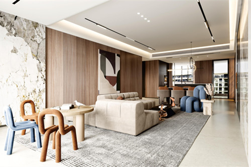 江門(mén)101-200平米輕奢風(fēng)格華強(qiáng)公館室內(nèi)裝修設(shè)計(jì)案例